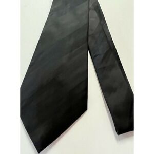 Mens Tie‎ Necktie Covington Accessory Black Tones Stripe Silk Stain Resistant